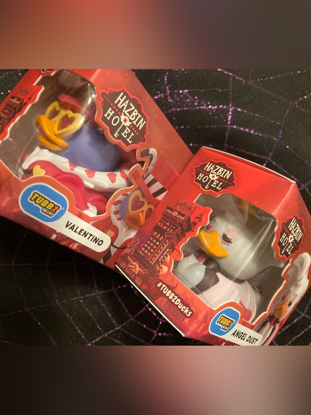 Tubbz Valentino & Angel Dust Collectible Ducks - Red/Purple/White